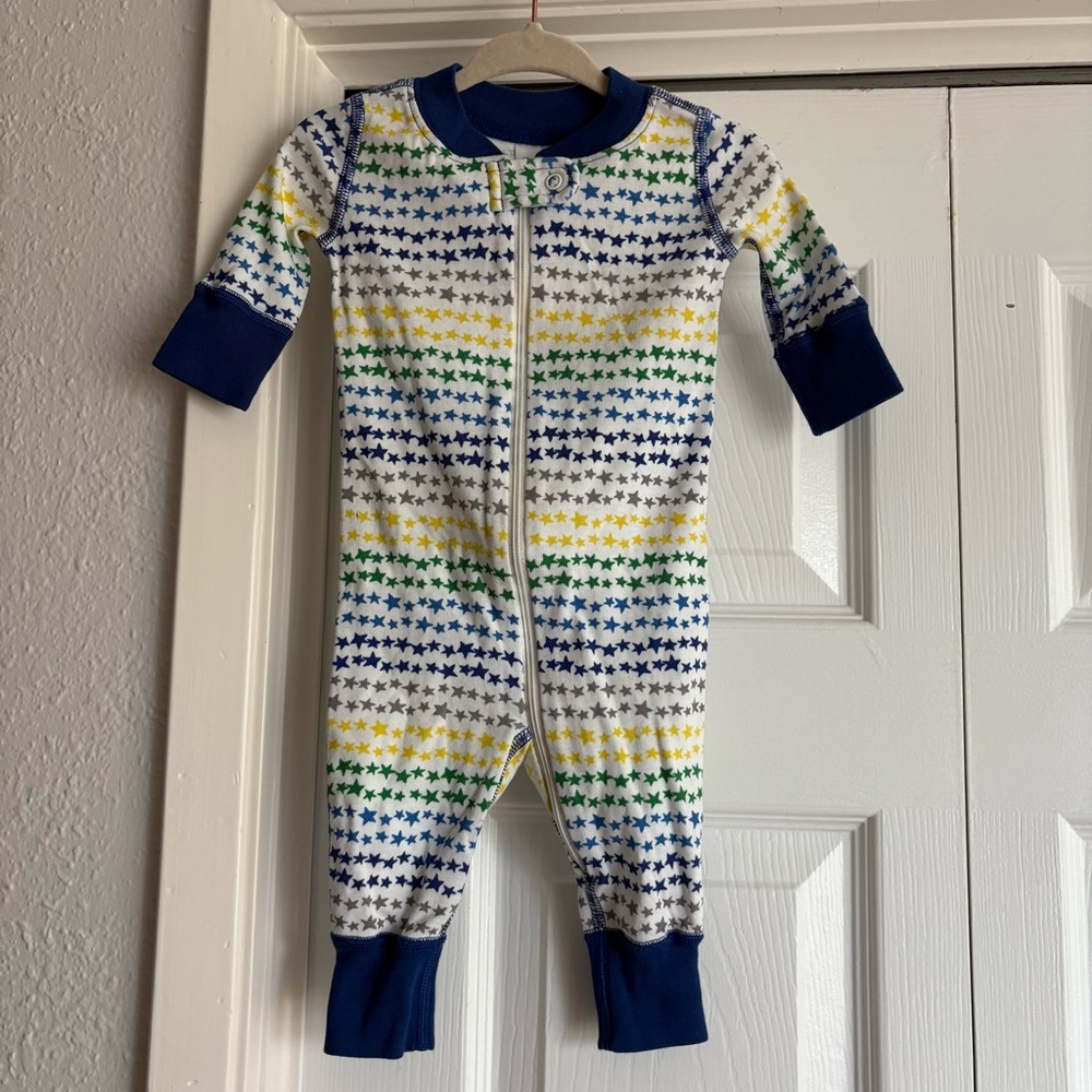 Hanna Andersson Star Starry Night Kids Zipper Pajama One Piece